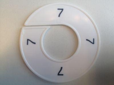 Maatring 9cm wit/zwart 7