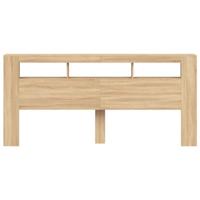 Hoofdbord met LED 220x18,5x103,5 cm bewerkt hout sonoma eiken - thumbnail