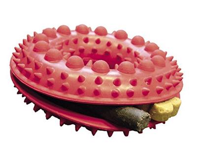Nobby Rubber Snackring met Spikes, 10,5 cm, Rood
