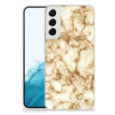 Samsung Galaxy S22 Plus | TPU | Siliconen hoesje | Marmer Goud Samsung Galaxy S22 Plus | TPU | Siliconen hoesje | Marmer Goud