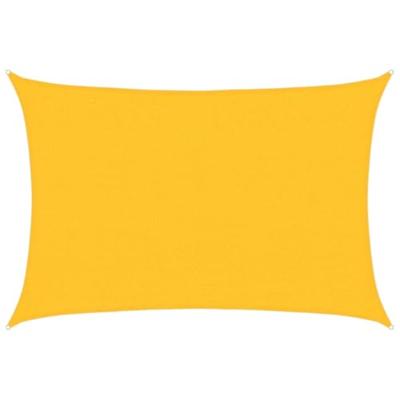 VidaXL Zonnezeil 160 g/m² 2,5x3,5 m hdpe geel