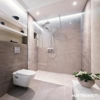 Set van 6 Nola LED inbouwspots - Lage inbouwdiepte (49mm) - 5 Watt 480 lumen - 2700K warm wit - Dimbaar - Rond - IP65 waterdicht voor binnen, buiten en badkamer - Zwart - thumbnail