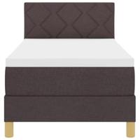 Boxspring bed met matras Donkerbruin 80x200 cm Stof - thumbnail