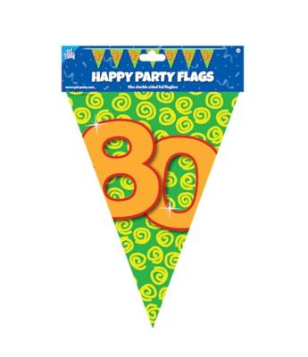 Happy Verjaardag Vlaggenlijn 80 Jaar (10m)