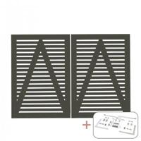 Ombergrijs Houten Dubbele Tuinpoort Tokyo 200 x 140 CM - thumbnail