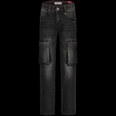 Vingino winter jeans broek jongens - zwart - Paolo Cargo - straight fit