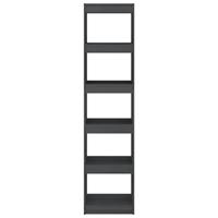 Boekenkast/kamerscherm 40x30x167,5 cm massief grenenhout grijs - thumbnail