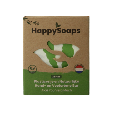 Happysoaps Hand & voetcreme bar aloe vera 40 Gram