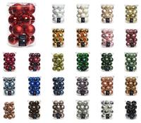 16 Kerstballen glas glans-mat 80mm ossenbloed KSD - Ksd - thumbnail