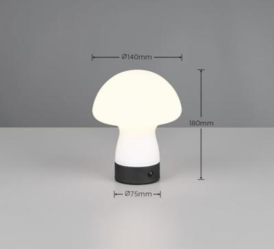 Trio TafellampDooley oplaadbaar met wit glas - R54981131