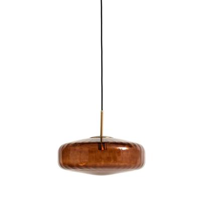 Light & Living HanglampPleat goud met bruin Ø 30cm - 2971964