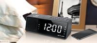 Muse M-172 BT Klokradio met Bluetooth, USB-poort en oplaadfunctie (Bluetooth, NFC, USB, AUX-in, PLL FM-radio, LED-display, 20 zendergeheugen, slaap, snooze) zwart - thumbnail