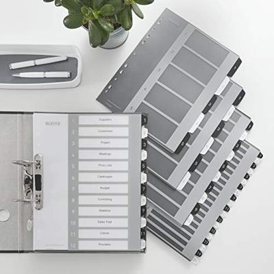 Leitz WOW printbare index, 10 tabs, zwart-wit Leitz WOW printbare index, 10 tabs, zwart-wit