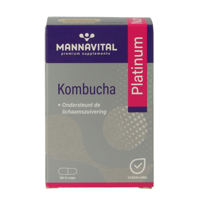 Mannavital Kombucha platinum 60 Vegetarische capsules Mannavital Kombucha platinum 60 Vegetarische capsules