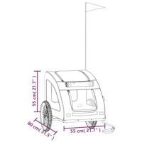 Hondenfietstrailer oxford stof en ijzer groen - thumbnail