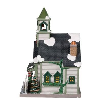 Balsam Glen Church battery operated Led Kerst LEMAX - Lemax