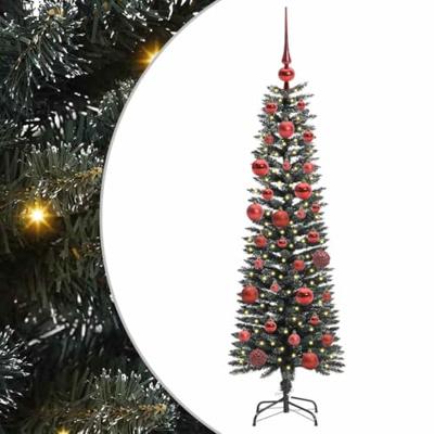 Kunstkerstboom met 150 LED Groen 150 cm PVC en Plastic en Staal
