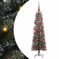 Kunstkerstboom met 150 LED Groen 150 cm PVC en Plastic en Staal - thumbnail