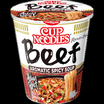 Nissin Cup Noodles 5 Spices Beef Aromatic Spicy Soup 64 g bij Jumbo