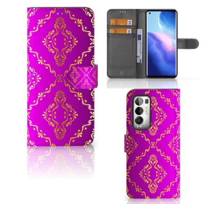 Wallet Case OPPO Find X3 Neo 5G Barok Roze