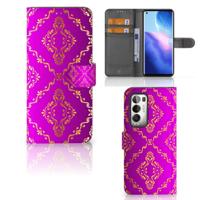 Wallet Case OPPO Find X3 Neo 5G Barok Roze - thumbnail