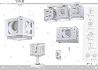 Dalber hanglamp Moonlight glow in the dark 24 cm 60W grijs - thumbnail