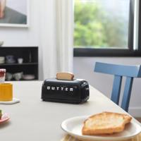 Butter tray Toasty black with lid ceramic - thumbnail