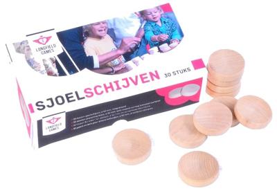 Set sjoelschijven groot, hol gedraaid, beukenhout Set sjoelschijven groot, hol gedraaid, beukenhout