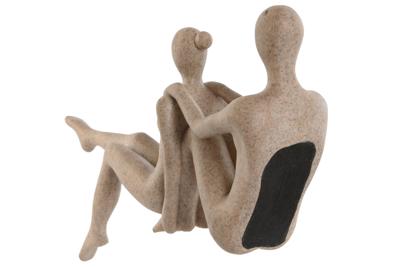 Decoratieve figuren Home ESPRIT Beige Yoga 29,5 x 8 x 28 cm