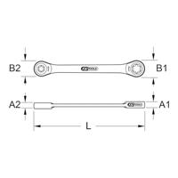 KS Tools 5034351 503.4351 Dubbele ringsleutel Sleutelbreedte (metrisch) 6 - 8 mm - thumbnail