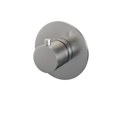 Brauer Brushed Edition inbouwthermostaat - met inbouwdeel - 1 gladde knop - PVD - geborsteld RVS 5-NG-018RR