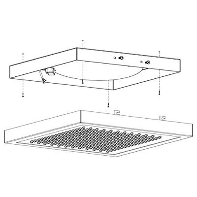 Eglo Vierkante plafondlampPescate chroom - 98369