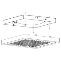 Eglo Vierkante plafondlampPescate chroom - 98369 - thumbnail
