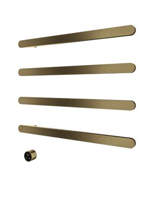 Hotbath &MORE set van 4 rails RASS80 SOFT SQUARE 80 cm met separate schakelaar en inbouw element Geborsteld Messing PVD (RASS80-4BBP) Hotbath &MORE set van 4 rails RASS80 SOFT SQUARE 80 cm met separate schakelaar en inbouw element Geborsteld Messing PVD (RASS80-4BBP)