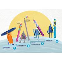 Pelikan Griffix roller, op blister, voor linkshandigen, blauw - groen - thumbnail