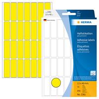 Etiket HERMA 2361 13x40mm geel 896 stuks - thumbnail