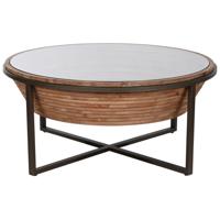 Hoofdtafel Home ESPRIT Kristal Sparrenhout 102 x 102 x 46 cm - thumbnail
