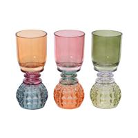 Theelichthouder duo glas Ø7,2xH18cm - thumbnail