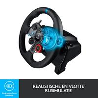Logitech G G29 Stuurwiel + pedalen Playstation 3,PlayStation 4 Analoog USB 2.0 Zwart - thumbnail