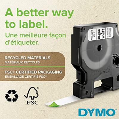 Labeltape dymo labelmanager d1 polyester 19mm geel | 5 stuks