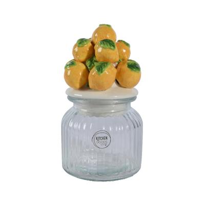 Voorraadpot Citroen 19cm glas/aarderwerk