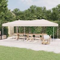 VidaXL Partytent inklapbaar 3x6 m crèmekleurig - thumbnail
