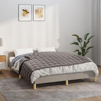 VidaXL Verzwaringsdeken 120x180 cm 9 kg stof grijs VidaXL Verzwaringsdeken 120x180 cm 9 kg stof grijs