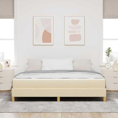 Boxspring bed Crème en bruin 180 x 200 cm