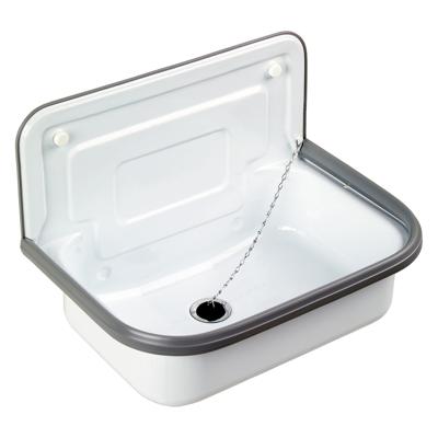 Uitstortgootsteen Differnz 50x33 cm met Afvoerstop Wit Differnz Uitstortgootsteen Differnz 50x33 cm met Afvoerstop Wit Differnz