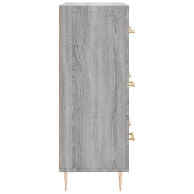 Dressoir 69,5x34x90 cm bewerkt hout grijs sonoma eikenkleurig