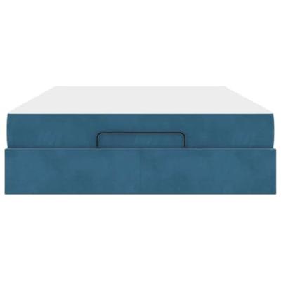 Bedframe Blauw 140 x 200 cm Fluweel