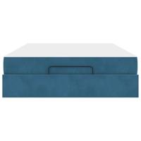 Bedframe Blauw 140 x 200 cm Fluweel - thumbnail
