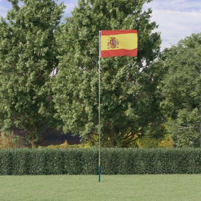 VidaXL Vlag met vlaggenmast spanje 5,5 m aluminium