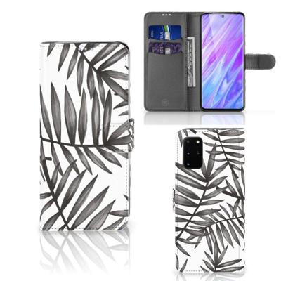 Samsung Galaxy S20 Plus Hoesje Leaves Grey Samsung Galaxy S20 Plus Hoesje Leaves Grey